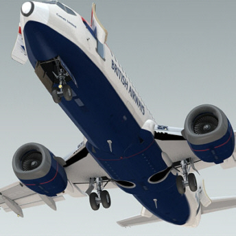 British Airways 3D Model 737
